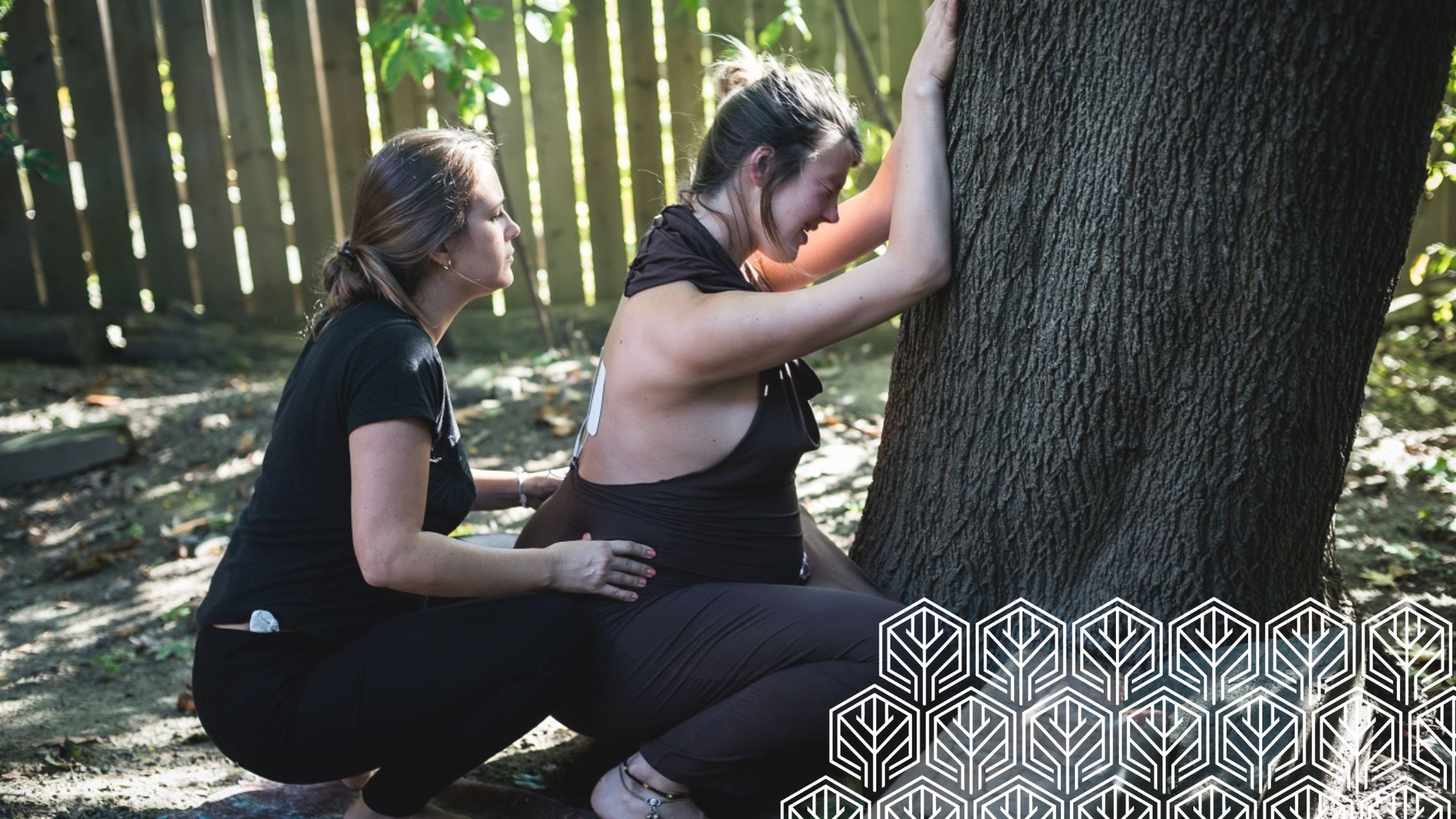 an image of a doula supporting her client during her labor