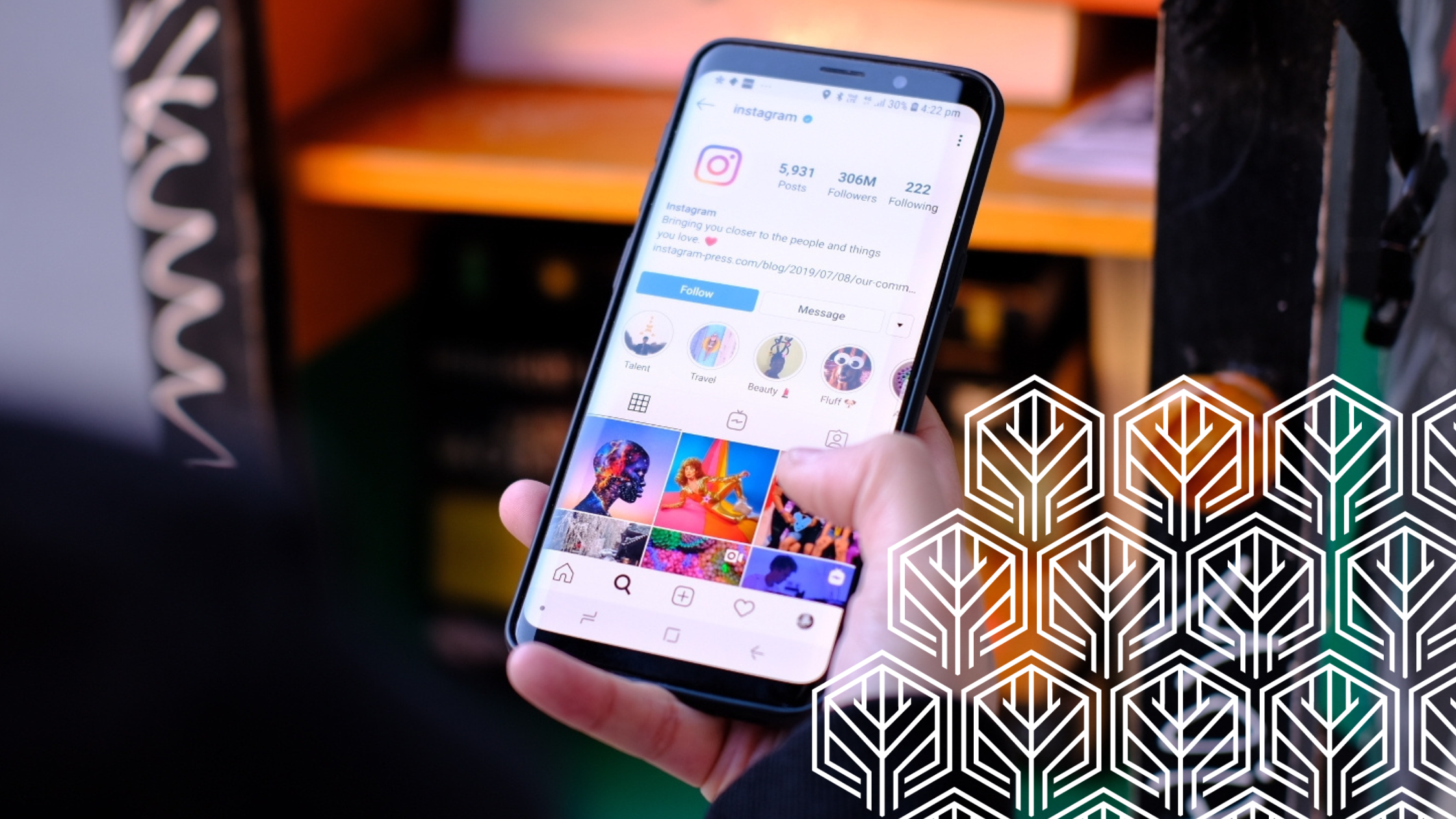 Instagram profile page