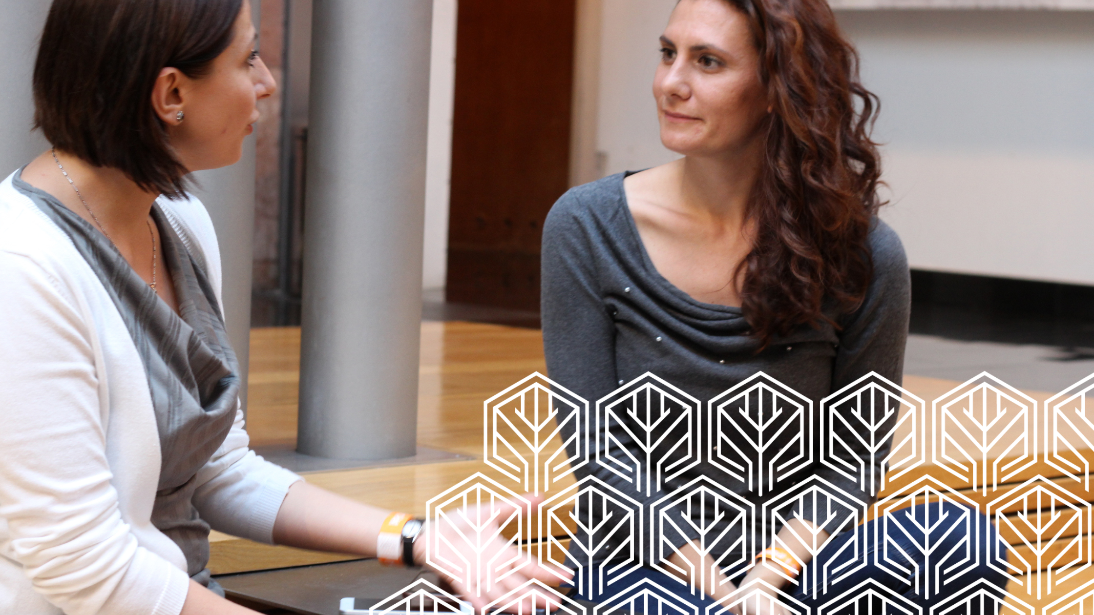 image of two woman having a conversation
